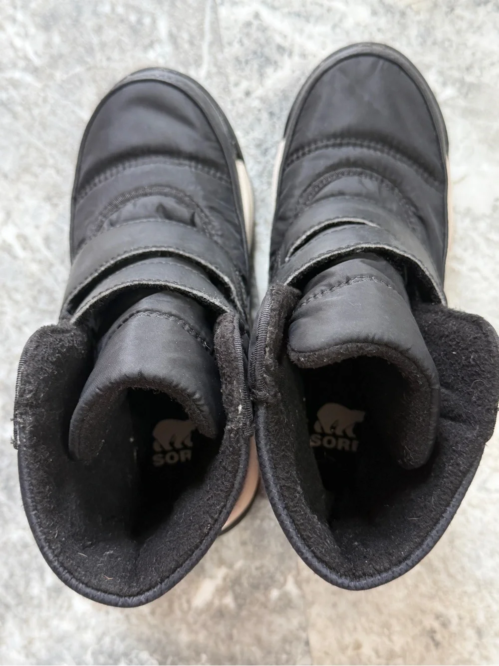 SOREL Kids Waterproof Winter Snow Boots mid Black Size 12 Whitney unisex